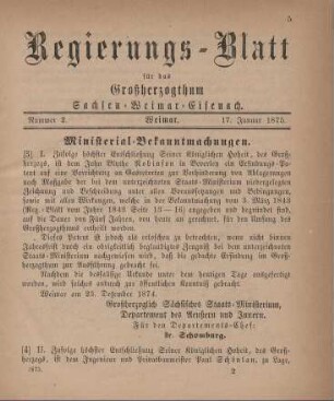 Nr. 2 : 17. Januar 1875