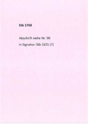 Stb 1768, Abschrift Nr. 90