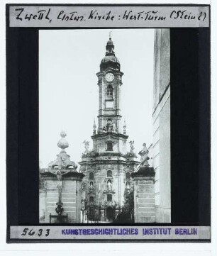 Zwettl, Zistezienserkloster, Stift,Zwettl, Stiftskirche : Außenansicht, Turm