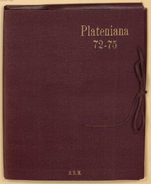 Nachlass von August Graf von Platen-Hallermünde (1796 - 1835) - BSB Plateniana. 75, August Graf von Platen-Hallermünde (1796 - 1835) Nachlass: Briefe Platens an seine Eltern 1813 - BSB Plateniana 75