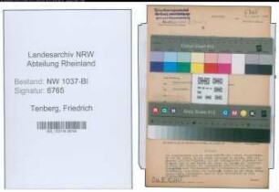 Entnazifizierung Friedrich Tenberg , geb. 18.07.1897 (Vorstandmitglied)
