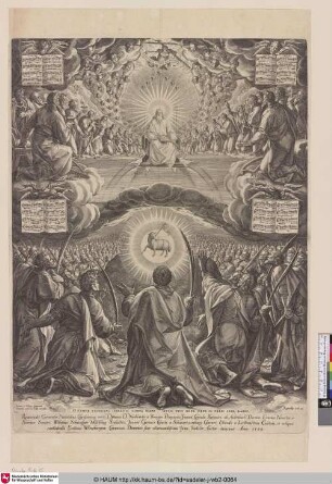 [Die Heiligen und Martyrer vor dem Lamme knieend]