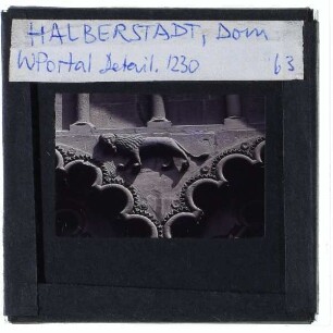 Halberstadt, Dom : Detailansicht Westportal