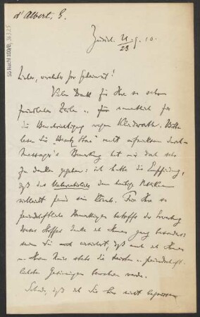 Brief an Ludwig Strecker  : 21.09.1910
