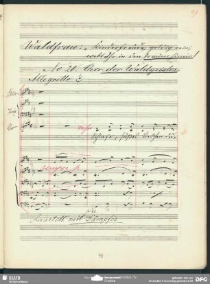 No. 20 Chor der Waldgeister: "Schlafe süßes Liebchen du"