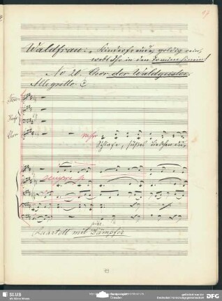 No. 20 Chor der Waldgeister: "Schlafe süßes Liebchen du"