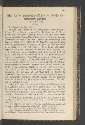 Was hat die gegenwärtige Mission für die Sprachwissenschaft geleistet ? ( Schluß)