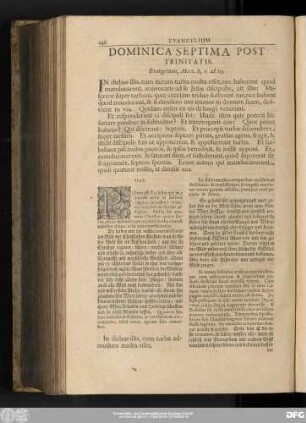 Dominica Septima Post Trinitatis. Evangelium, Marc. 8, 1. ad 10.