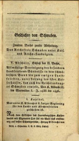 Geschichte von Schwaben, 2,2,[3] = Bd. 5. Die Zeit des Schwäbischen Bundes