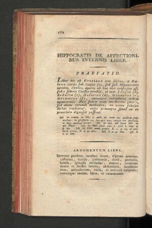 Hippocratis de affectionibus internis liber.