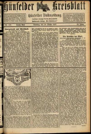 Zweite Ausgabe vom Samstag, den 29. Oktober 1927.