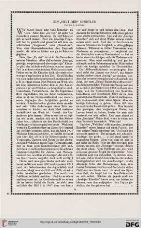 Ein "heutiger" Künstler