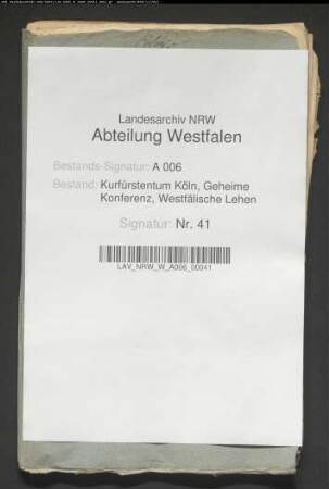 Genehmigung des Verkaufs eines Teils des Lehnguts auf der Elpe durch Rembert von Cloedt zu Hanxleden an den Freiherrn von Brabeck