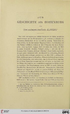 2.Ser. 16.1893: Zur Geschichte der Hohenburg