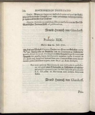 Probatio XIX.