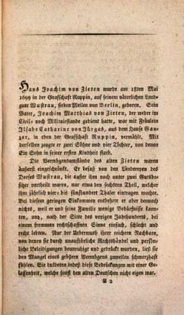 Lebensbeschreibung Hans Joachims von Zieten, Königlich-Preussischen Generals der Kavallerie ..., 1