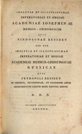 Opera minora academica medici, physiologici et antiquarii argumenti, 1. (1815).