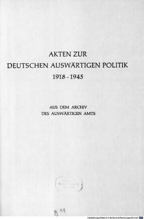 Akten zur deutschen auswärtigen Politik : 1918 - 1945 ; aus dem Archiv des Auswärtigen Amtes, B,10. 1925 - 1933 ; 1. September bis 31. Dezember 1928