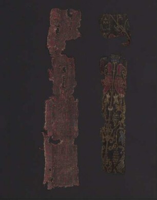 Zwei Seidenfragmente aus dem Rückdeckel von Clm 4451 - BSB Clm 4451 a