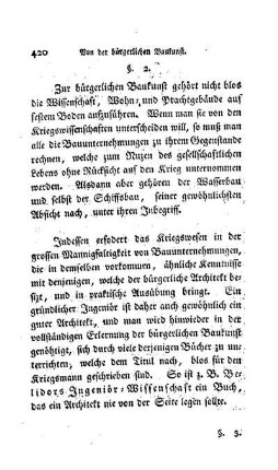 § 2. Was insbesondere zur bürgerlichen Baukunst?