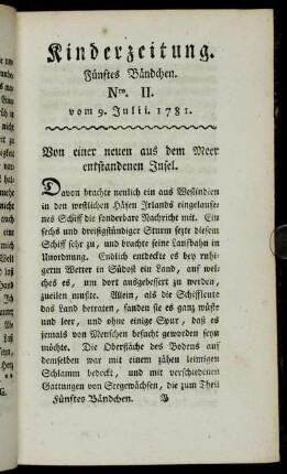 Nro. II. vom 9. Julii 1781