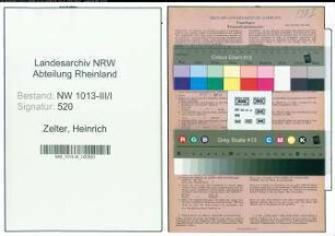 Entnazifizierung Heinrich Zelter , geb. 02.04.1895 (Baumeister)