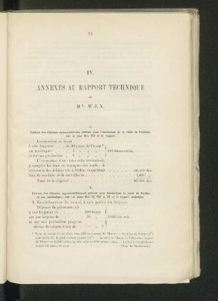 IV. Annexes au rapport technique