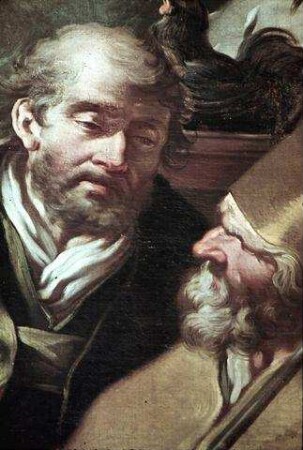 Die heilige Katharina in den Wolken, umgeben von Heiligen