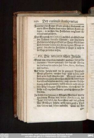 VII. Die Moluckischen Insuln