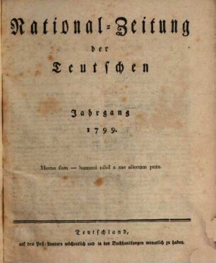National-Zeitung der Deutschen. 1799