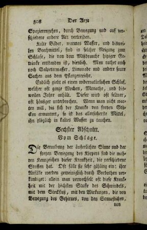 Sechster Abschnitt. Vom Schlage.