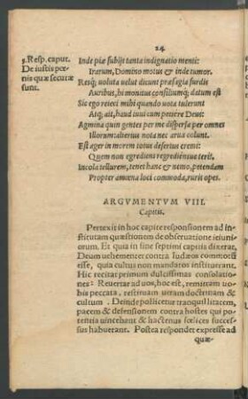 Argumentum VIII. Capitis.