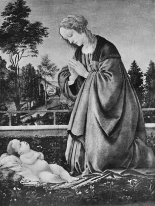 Die Madonna in Anbetung des Kindes