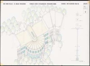 Moritzplatz, Berlin-Kreuzberg Schinkelwettbewerb 1983: Isometrie 1:100, Details 1:20