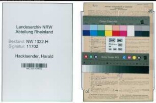 Entnazifizierung Harald Hacklaender , geb. 02.02.1903 (Kaufmann)