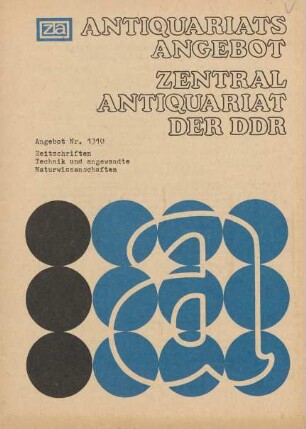 Nr. 1310: Zeitschriften Technik und angewandte Naturwissenschaften