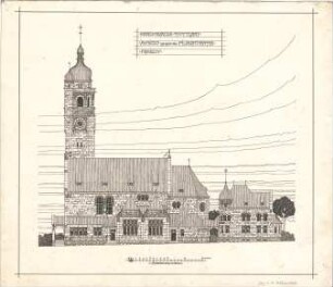 Dolmetsch, Heinrich; Stuttgart; Markuskirche - Südseite (Ansicht)