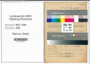 Entnazifizierung Grete Marcus , geb. 13.02.1906 ()