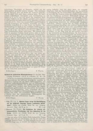 291-293 [Rezension] Doerne, Friedr., Die Ergebnisse der neueren alttestamentlichen Forschungen und ihre Bedeutung für die Kirche