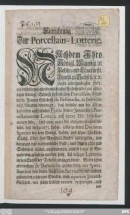 Einrichtung Zur Porcellain-Lotterie