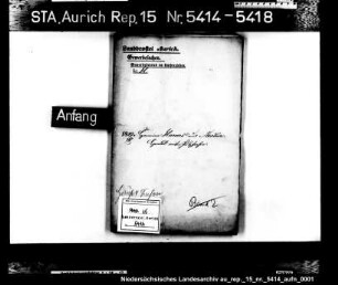 Hausierkonzessionen für Einwohner aus Norden: Hermine Harms, Putzwaren