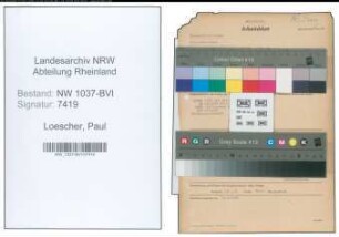 Entnazifizierung Paul Loescher , geb. 11.05.1905 (Kaufmann)