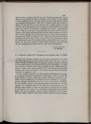 N. 8 - Seduta del 14 luglio 1878 - Presidenza del Vice-Presidente Comm. P. Tacchini