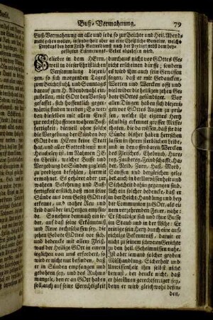 Buß-Vermahnung. - Beicht-Gebete.
