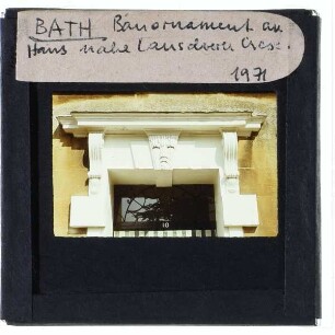 Bath, Wohnhaus nahe Lansdown Crescent : Fenster, Maskaron