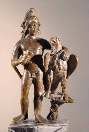 Römische Statuettengruppe von Ganymed und Adler
