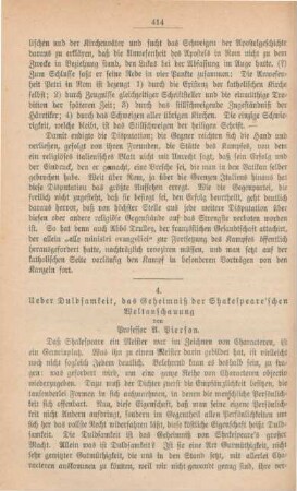 414[406]-423[415] Ueber Duldsamkeit, das Geheimniß der Shakespeare'schen Weltanschauung