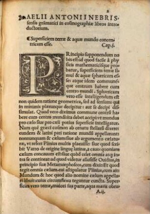 Aelii Antonii Nebrissensis Grammatici In Cosmographiae libros introductorium