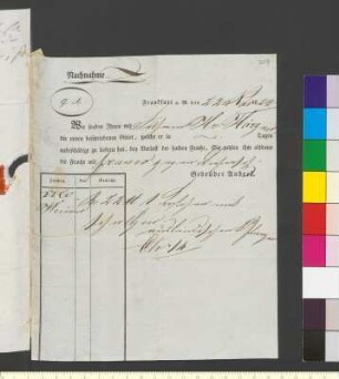 Brief von Andreä, Gebrüder an Goethe, Johann Wolfgang von