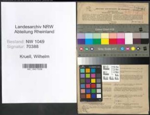 Entnazifizierung Wilhelm Kruell , geb. 14.02.1899 (Sekretaer)
